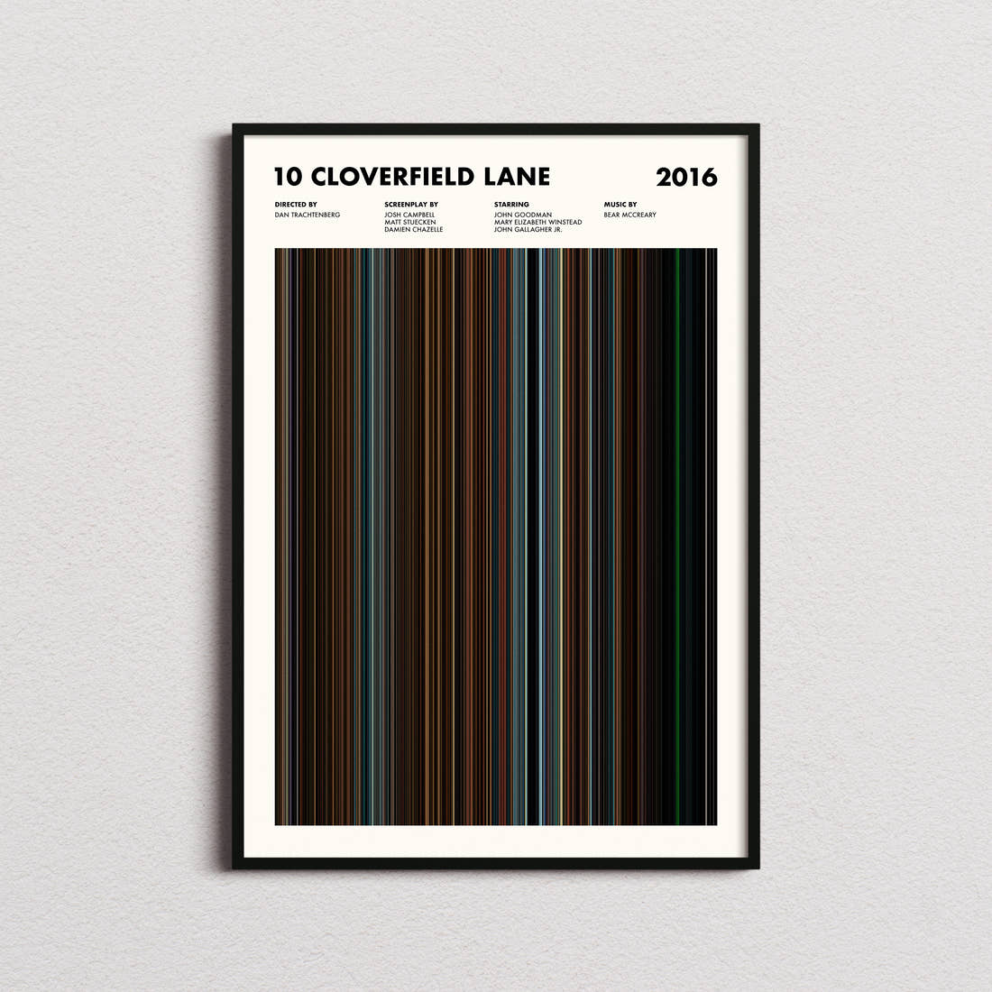 10 Cloverfield Lane Movie Barcode Poster
