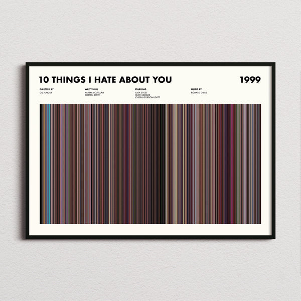 10 Things I Hate About You Movie Barcode Poster