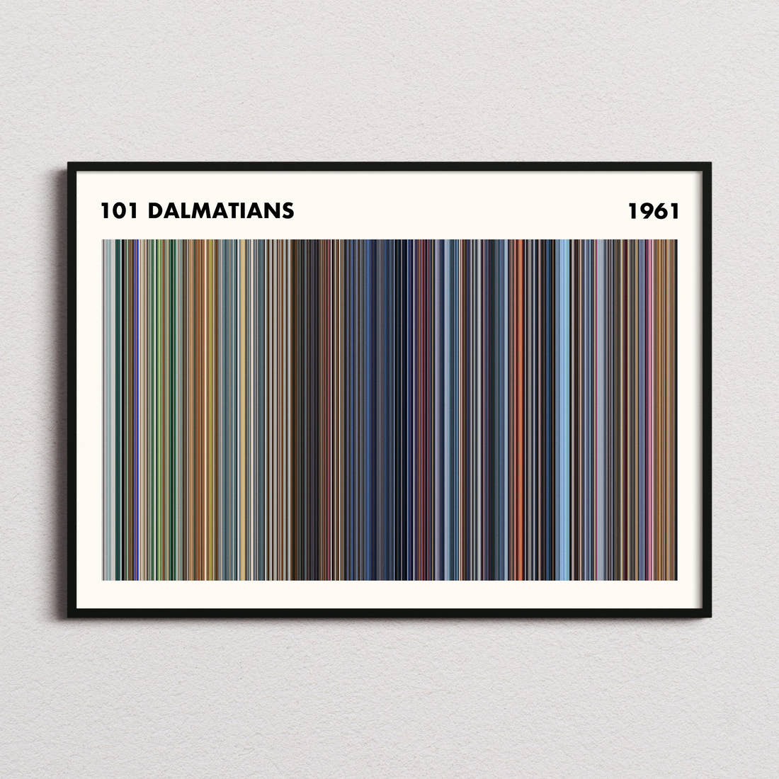 101 Dalmatians Movie Barcode Poster - Simplified