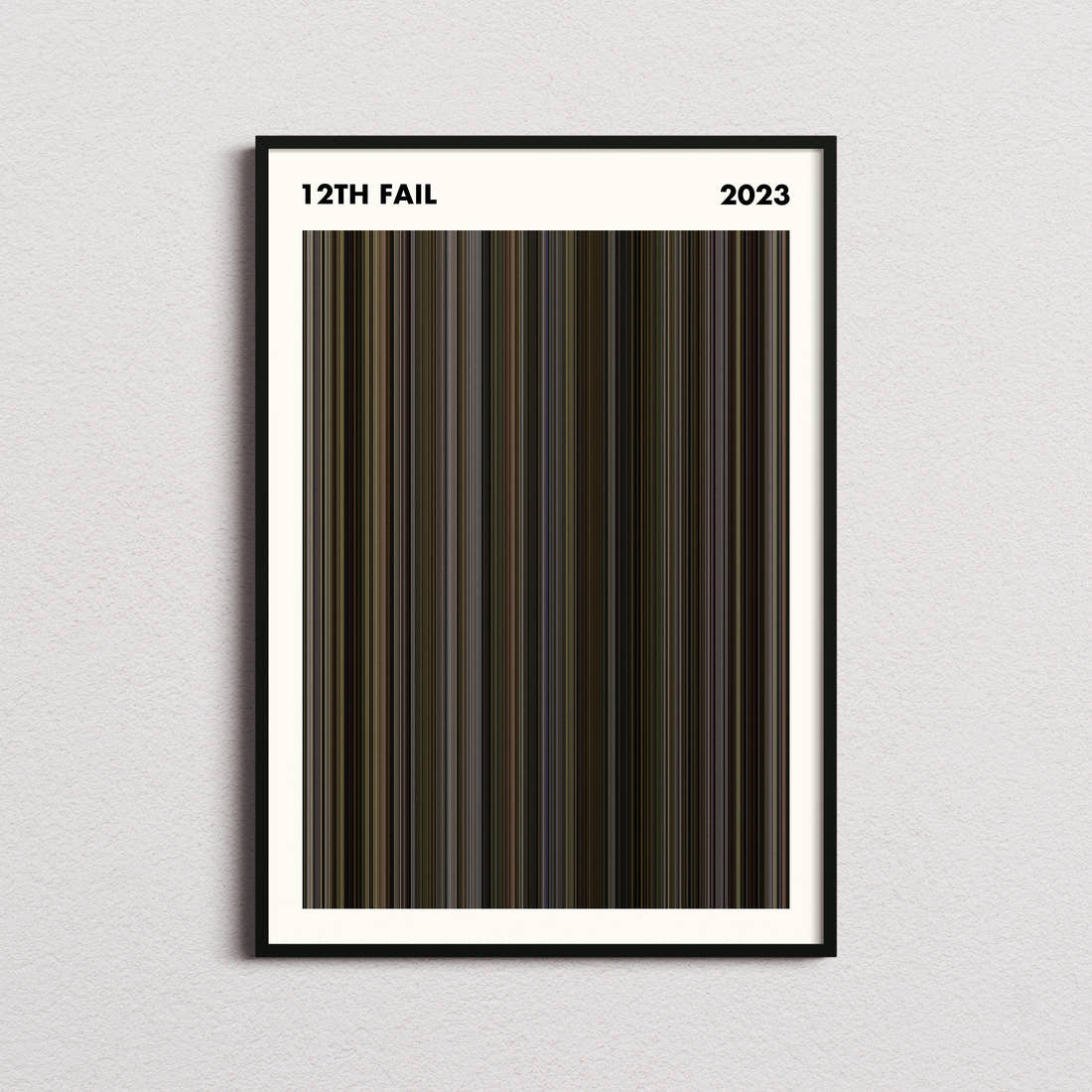 12th Fail Movie Barcode Poster - Simplified