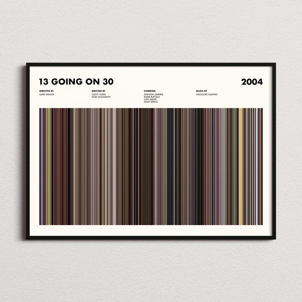 13 Going on 30 Movie Barcode Poster