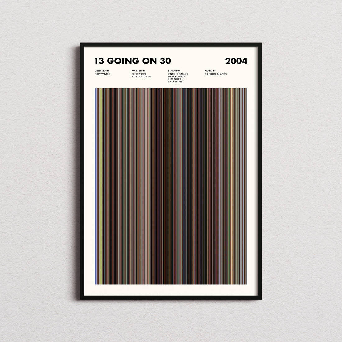 13 Going on 30 Movie Barcode Poster