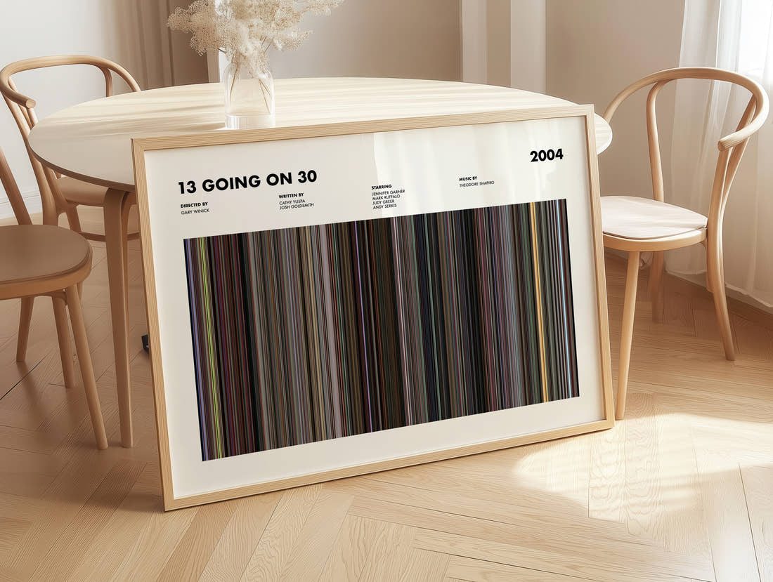 13 Going on 30 Movie Barcode Poster