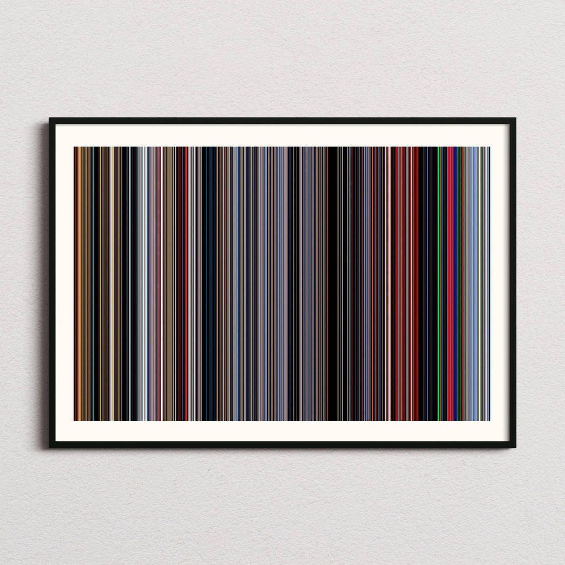 2001: A Space Odyssey Movie Barcode Poster - Barcode Only