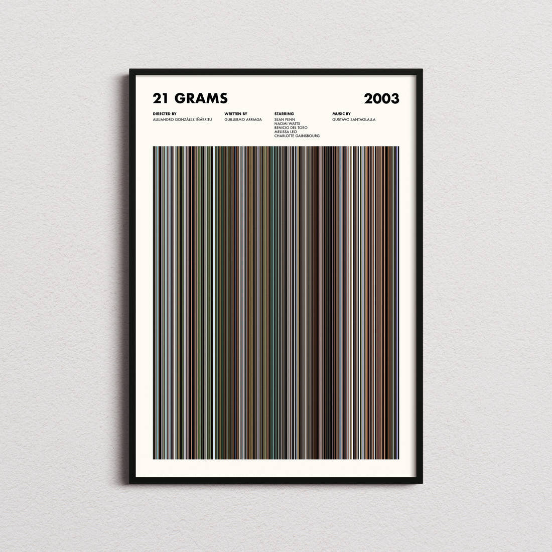 21 Grams Movie Barcode Poster