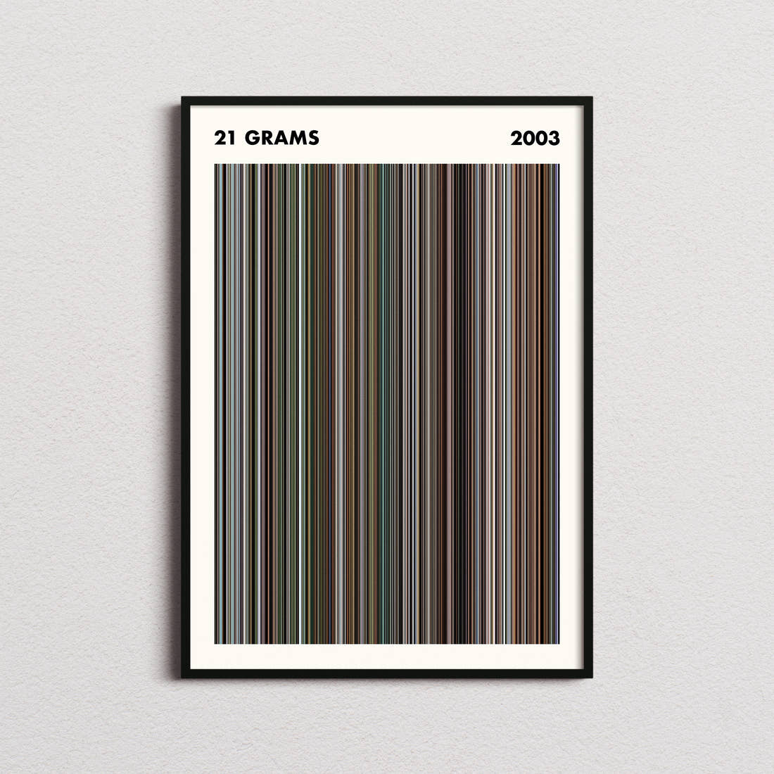 21 Grams Movie Barcode Poster - Simplified