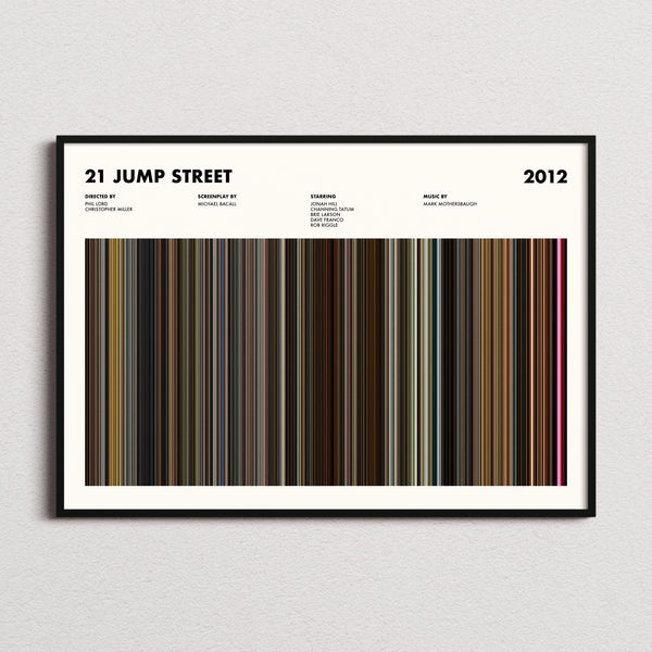 21 Jump Street Movie Barcode Poster