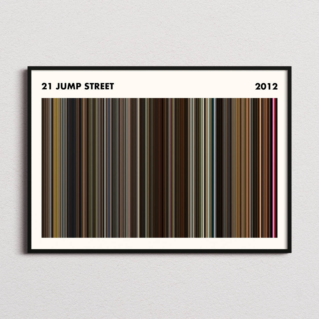 21 Jump Street Movie Barcode Poster - Simplified