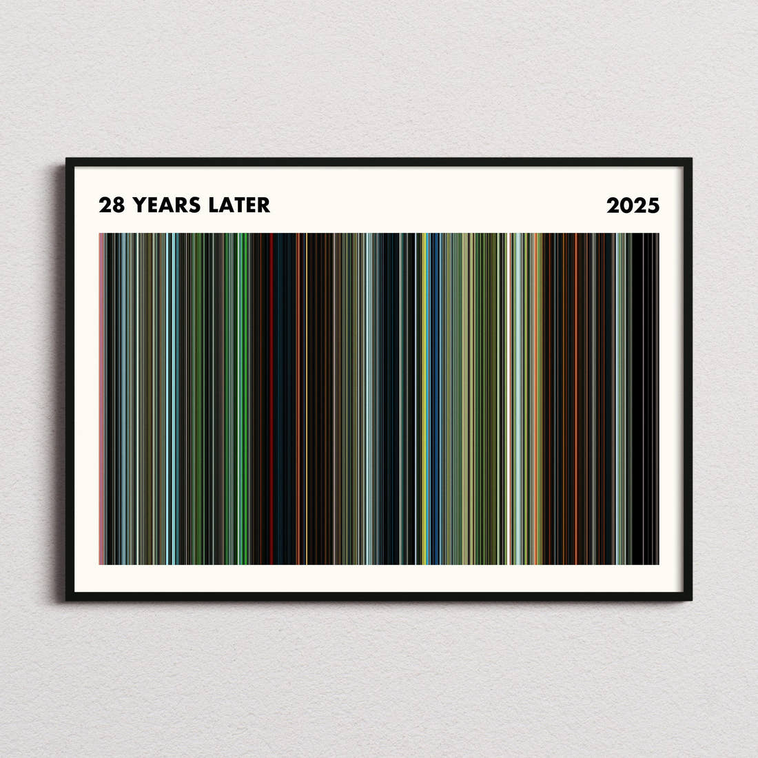 28 Years Later Movie Barcode Poster - Simplified
