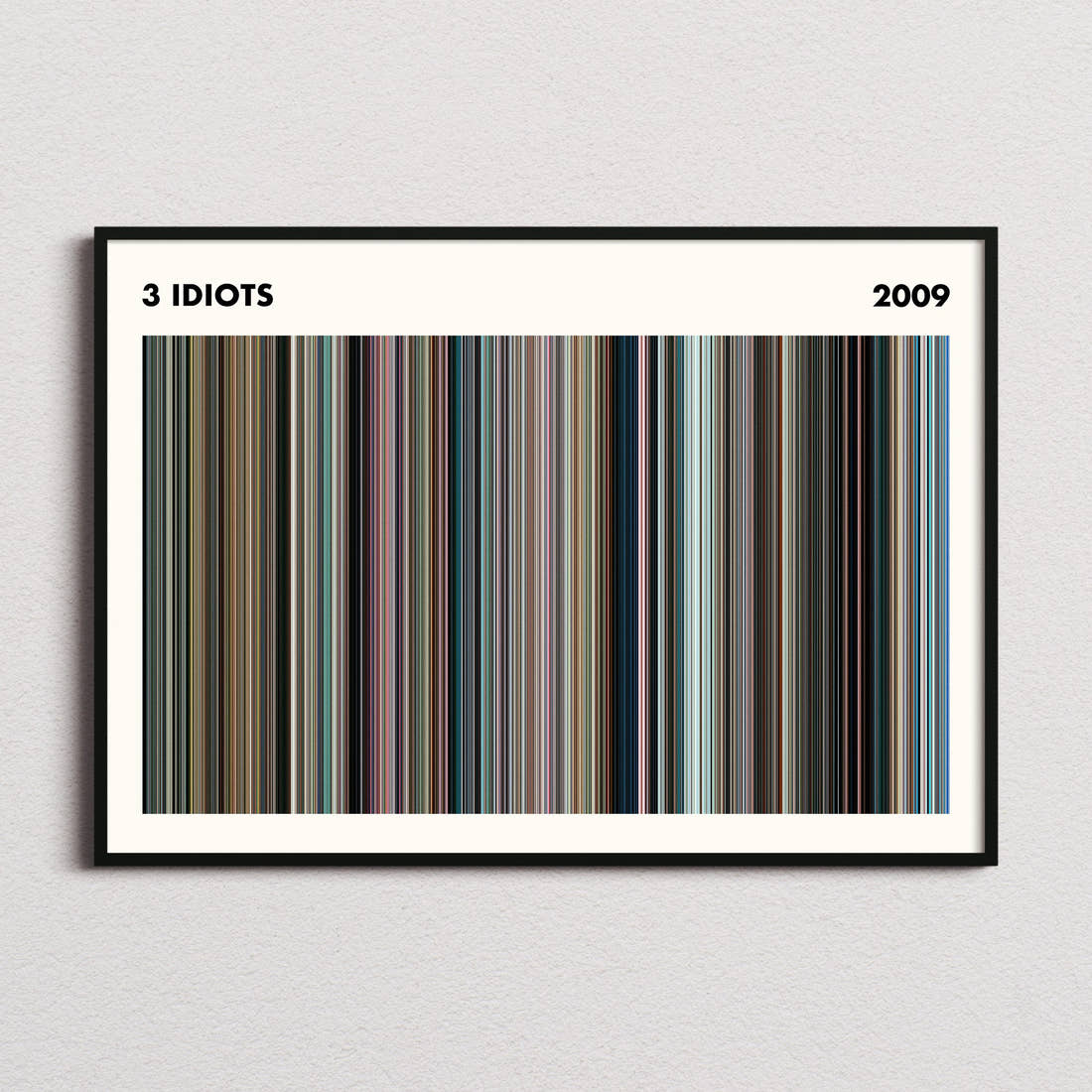 3 Idiots Movie Barcode Poster - Simplified