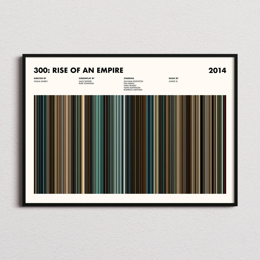300: Rise of an Empire Movie Barcode Poster