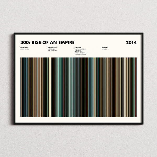 300: Rise of an Empire Movie Barcode Poster