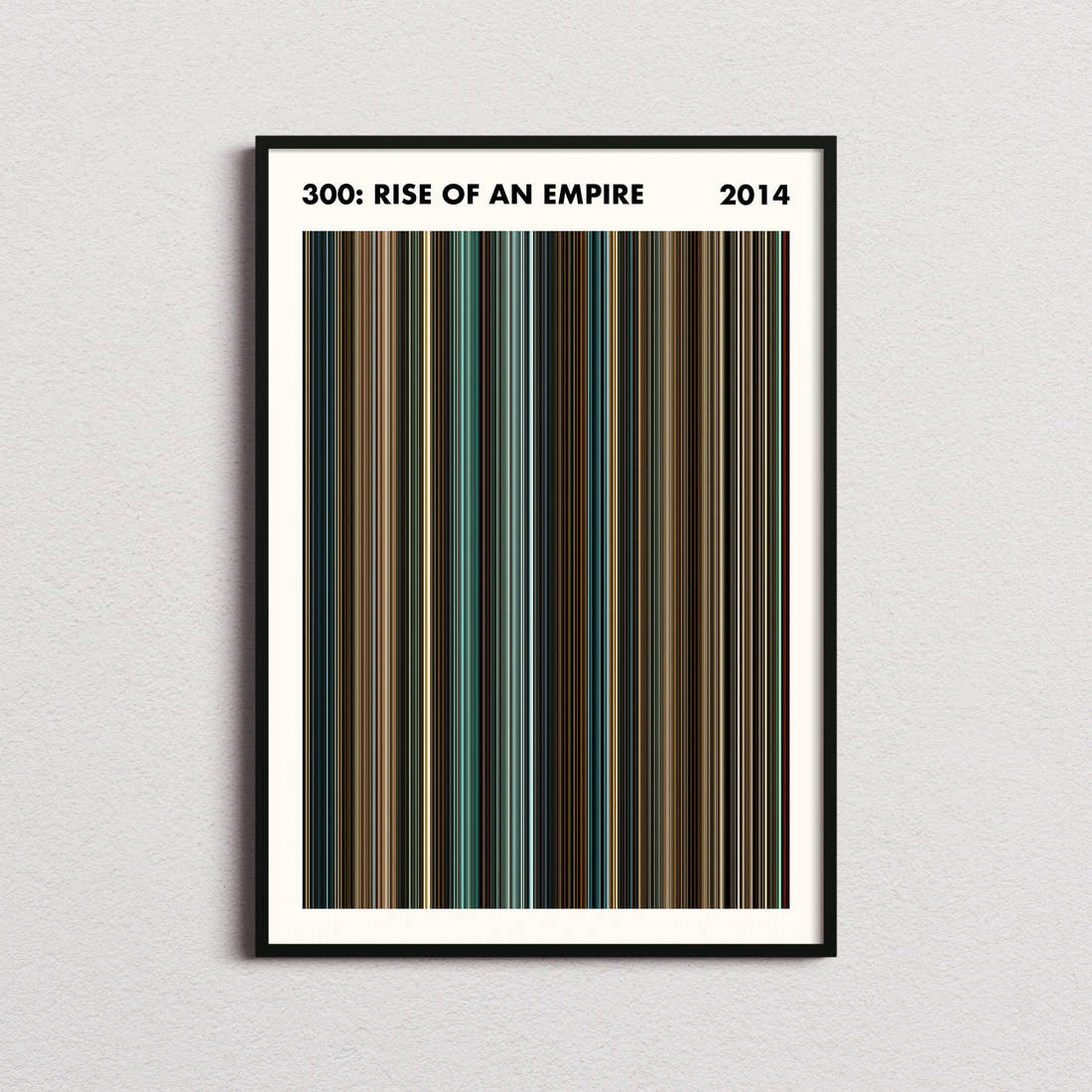 300: Rise of an Empire Movie Barcode Poster - Simplified