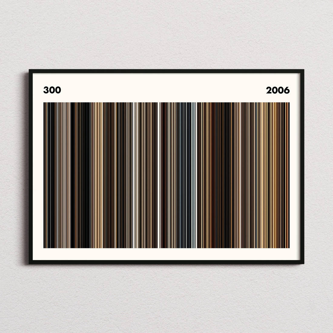 300 Movie Barcode Poster - Simplified