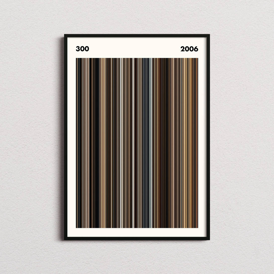 300 Movie Barcode Poster - Simplified