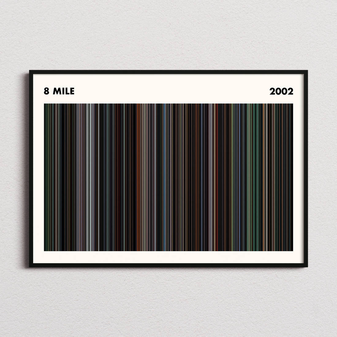 8 Mile Movie Barcode Poster - Simplified