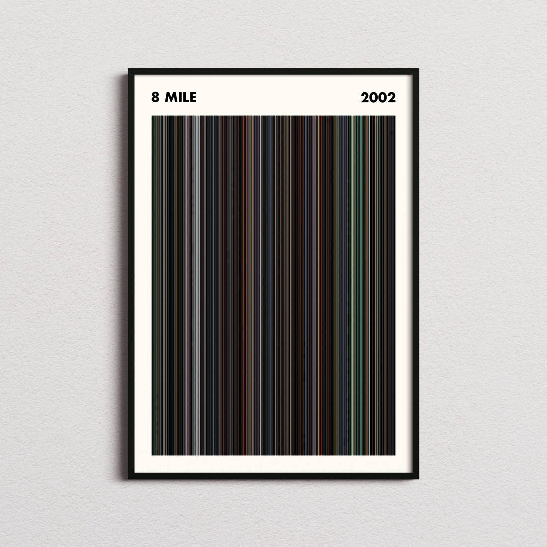 8 Mile Movie Barcode Poster - Simplified