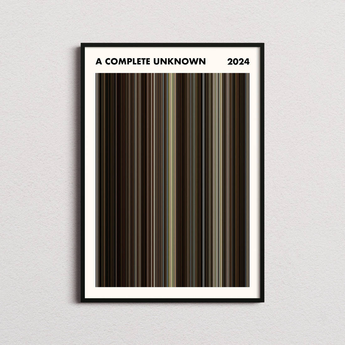 A Complete Unknown Movie Barcode Poster - Simplified