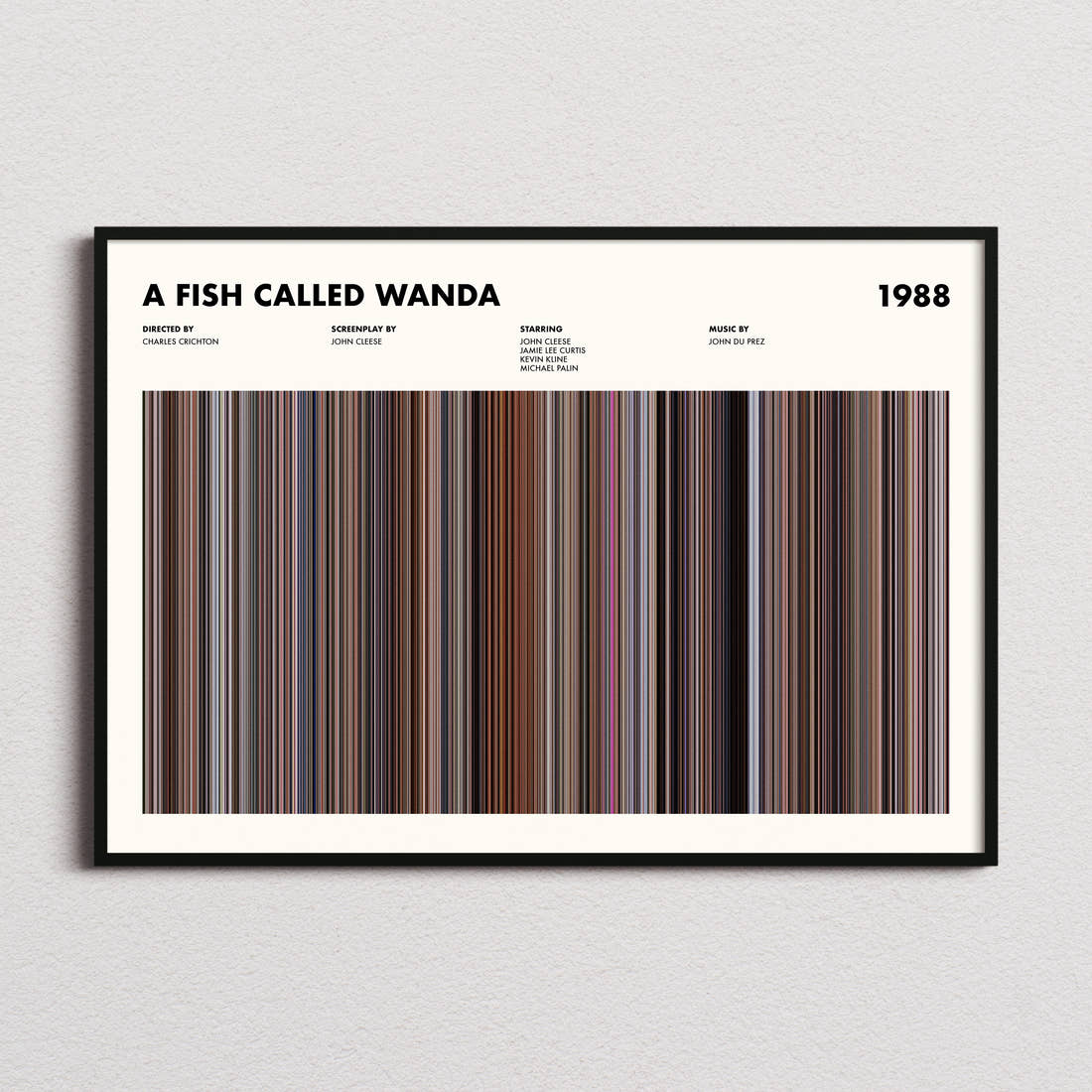A Fish Called Wanda Movie Barcode Poster