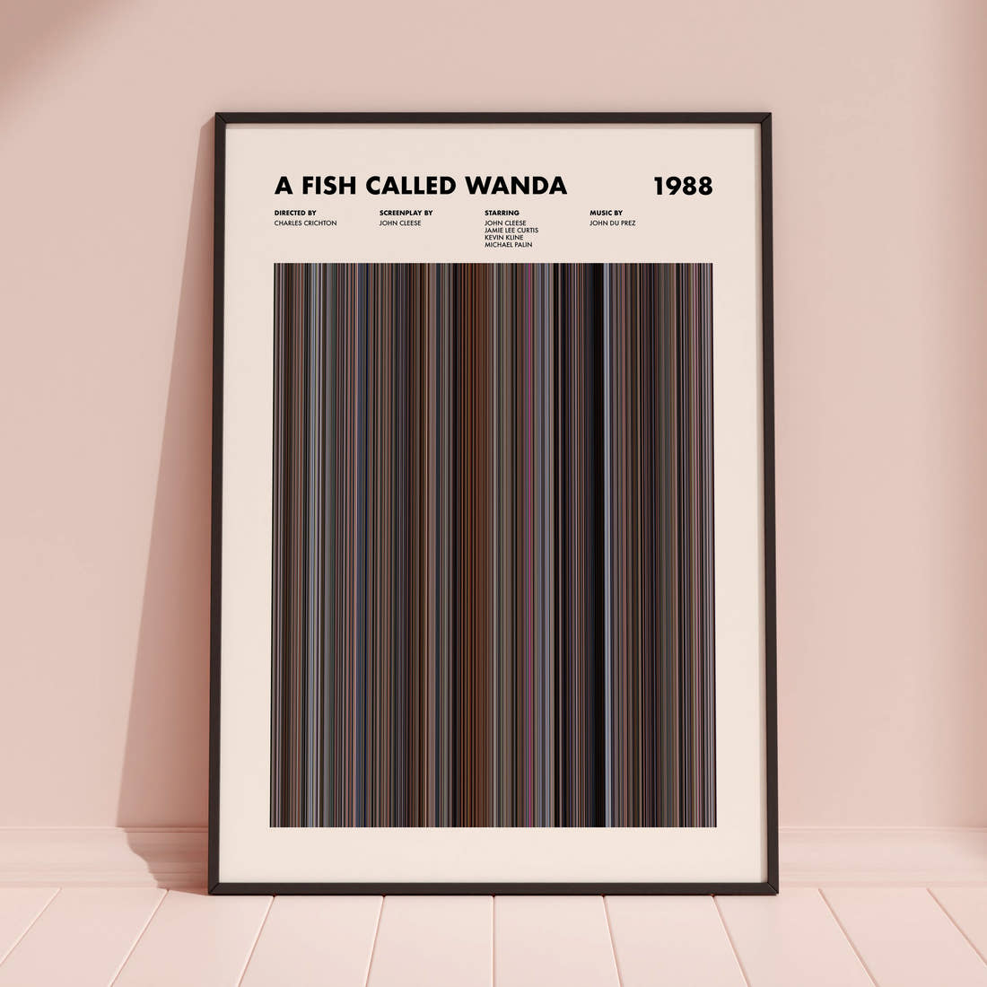 A Fish Called Wanda Movie Barcode Poster