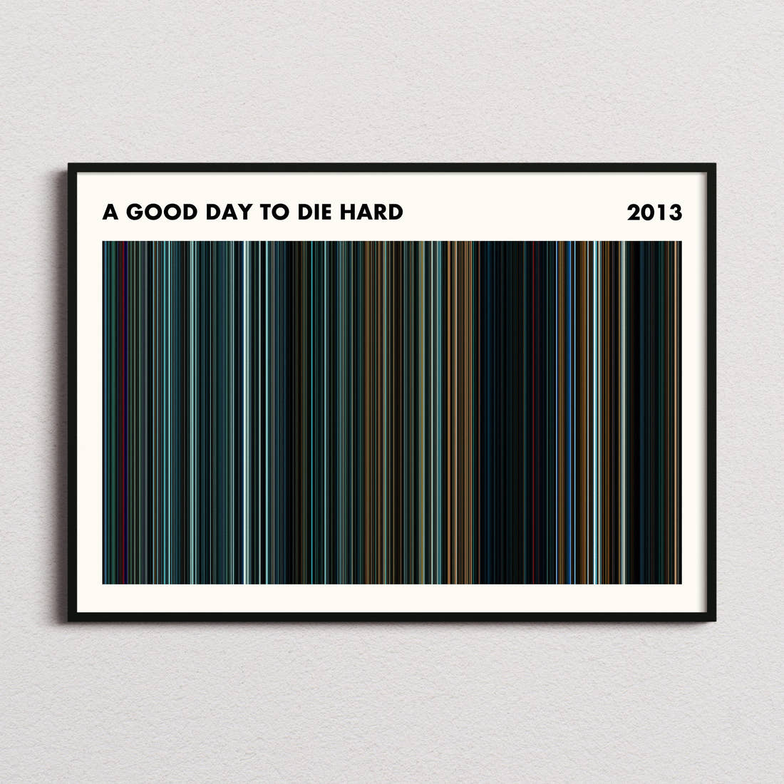 A Good Day to Die Hard Movie Barcode Poster - Simplified