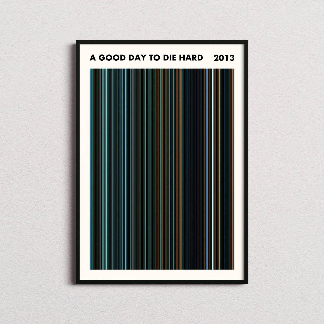 A Good Day to Die Hard Movie Barcode Poster - Simplified