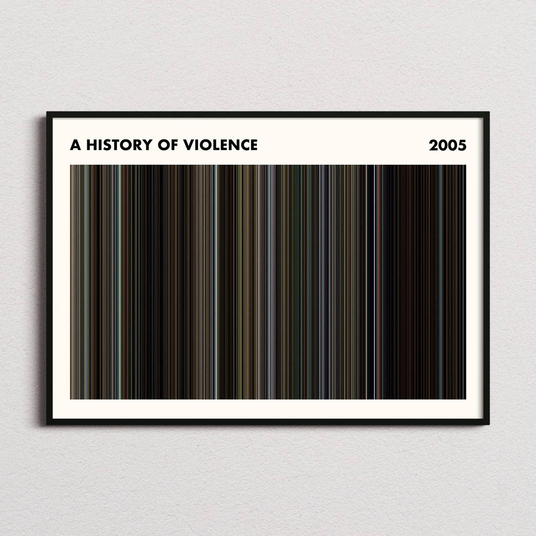 A History of Violence Movie Barcode Poster - Simplified