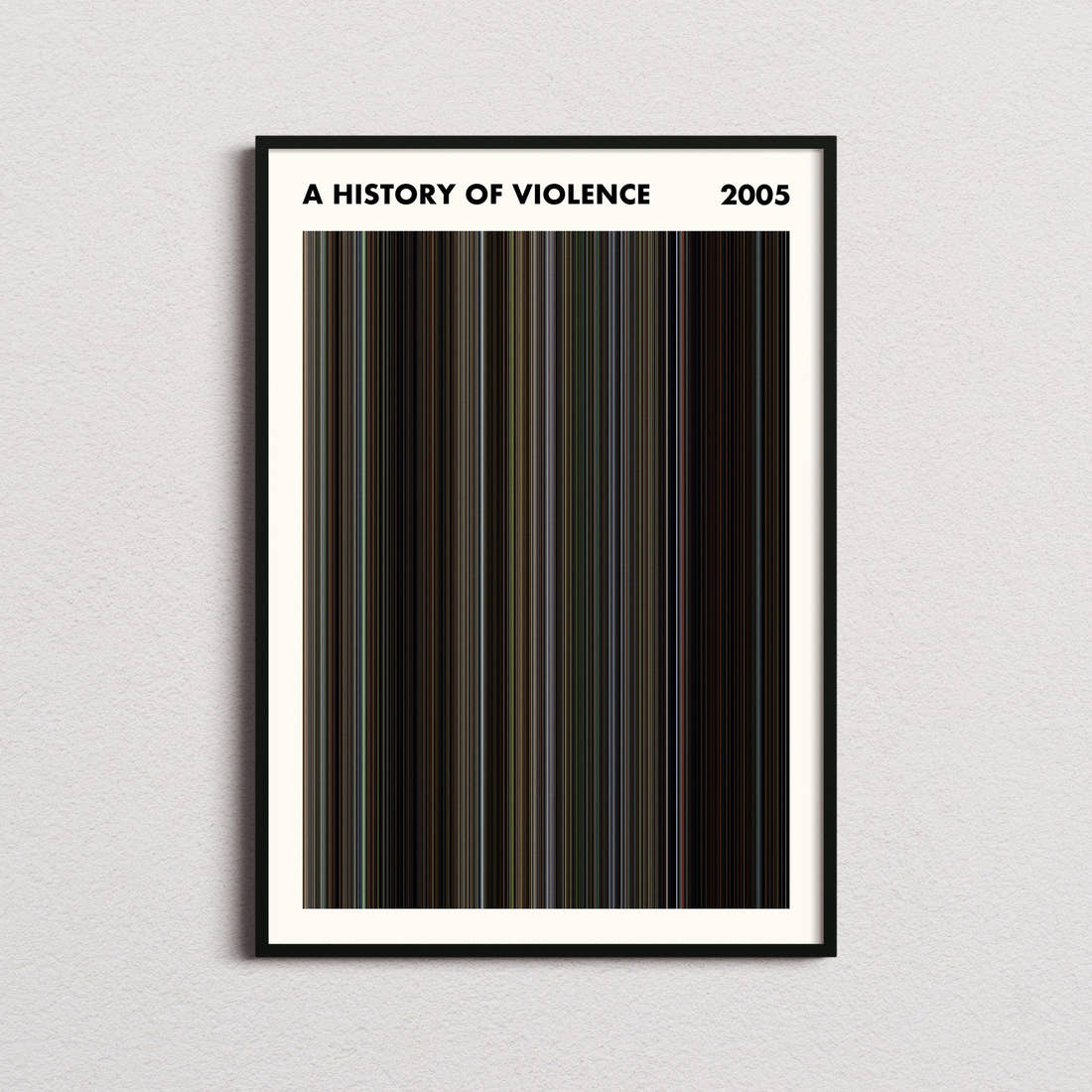 A History of Violence Movie Barcode Poster - Simplified