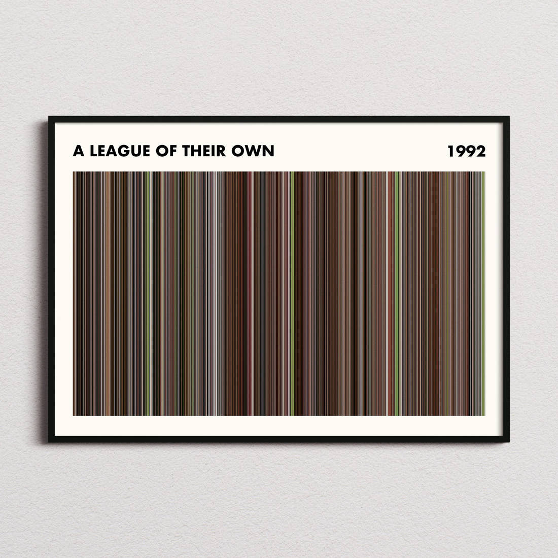 A League of Their Own Movie Barcode Poster - Simplified