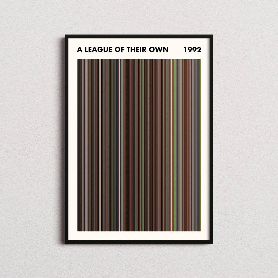 A League of Their Own Movie Barcode Poster - Simplified