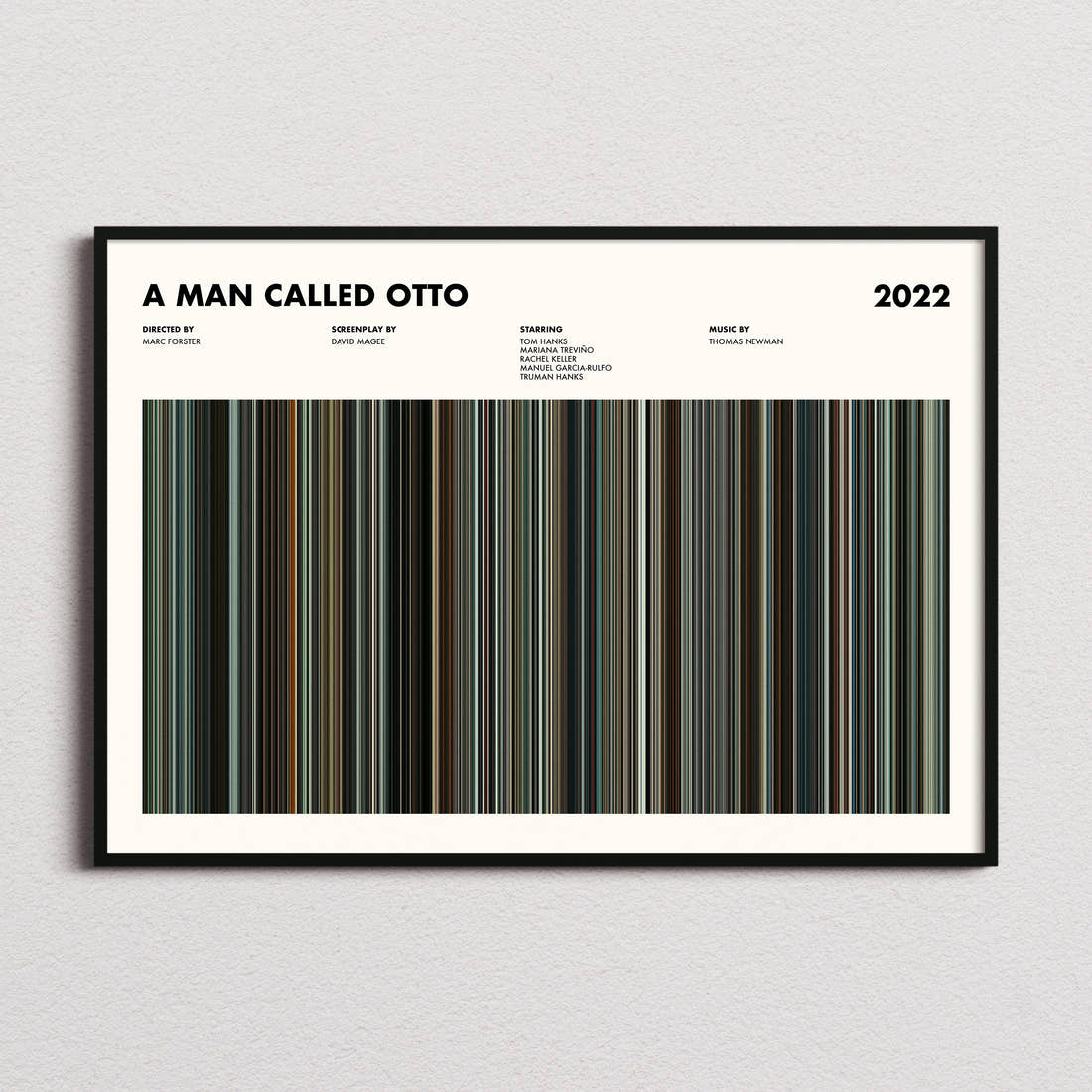 A Man Called Otto Movie Barcode Poster