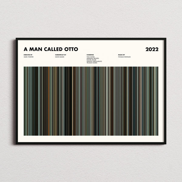 A Man Called Otto Movie Barcode Poster