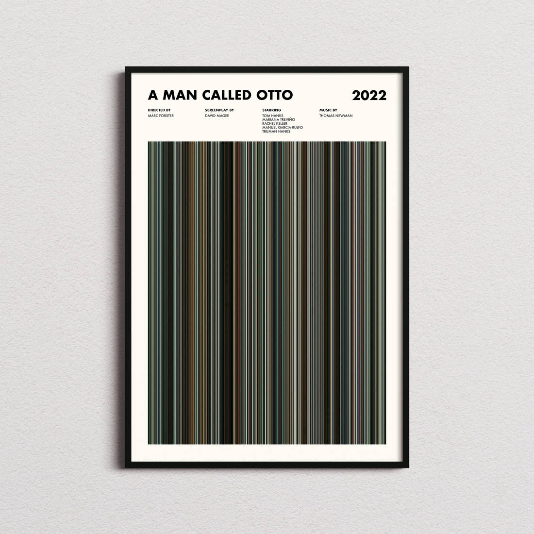 A Man Called Otto Movie Barcode Poster