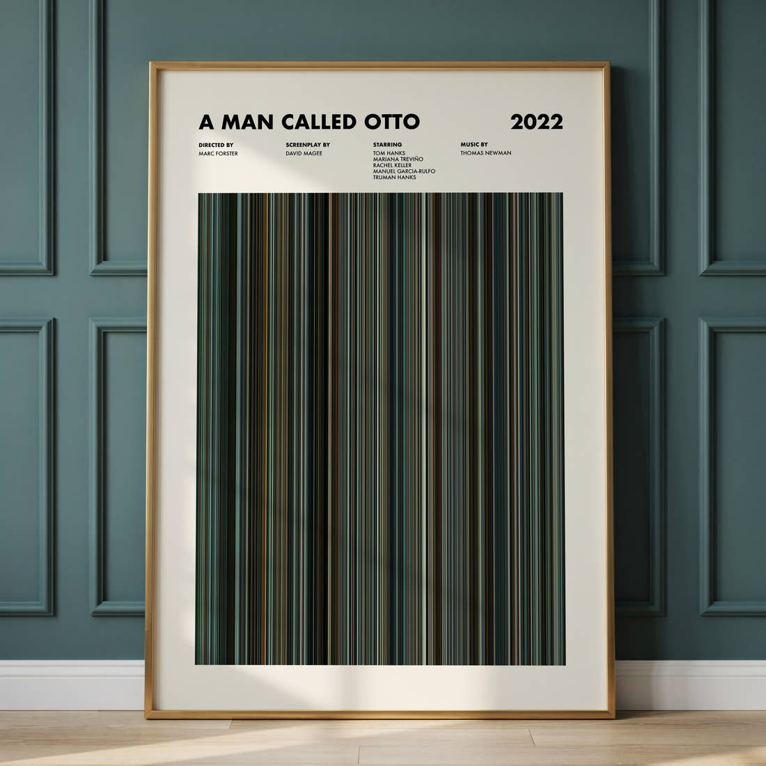 A Man Called Otto Movie Barcode Poster