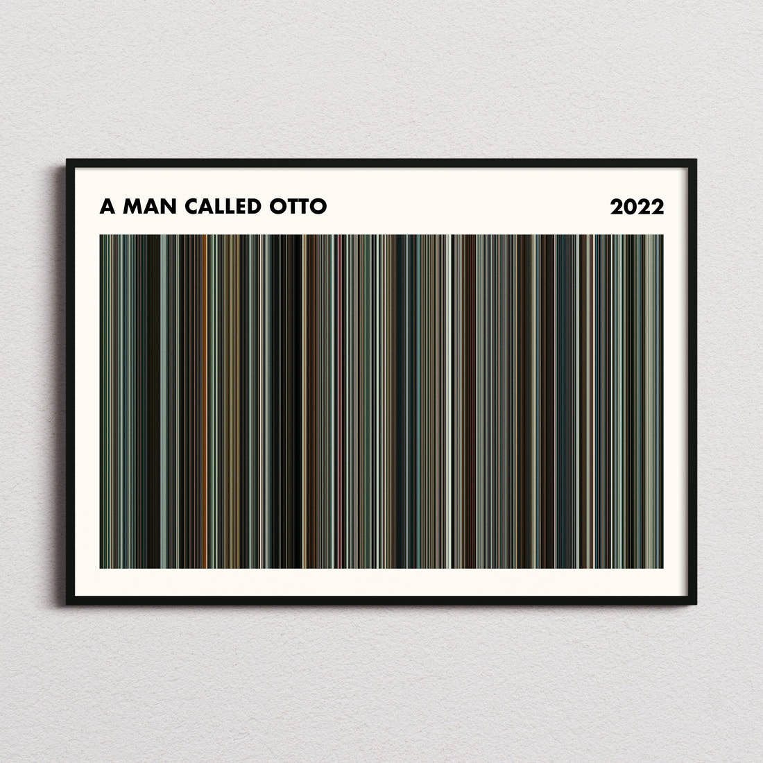 A Man Called Otto Movie Barcode Poster - Simplified