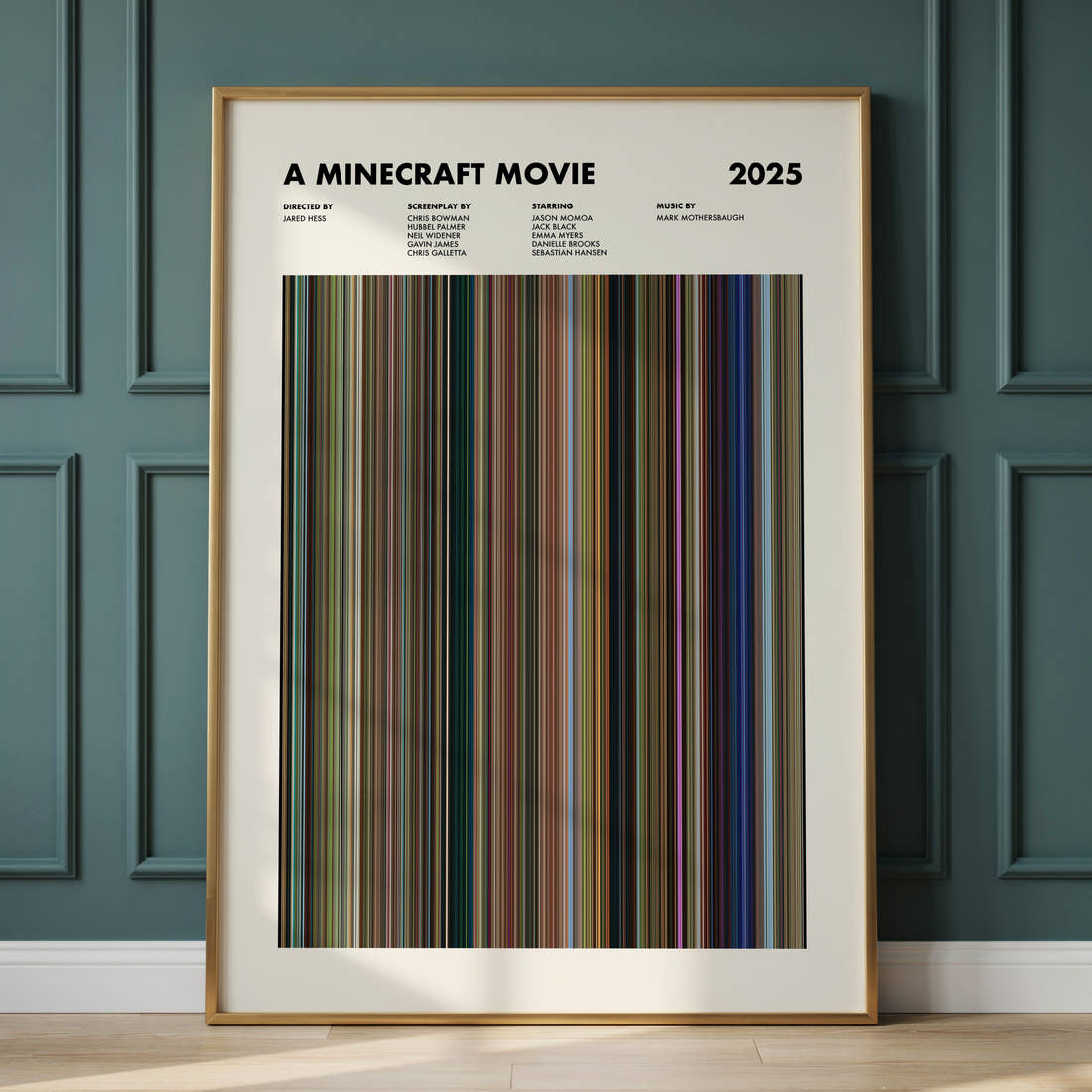 A Minecraft Movie Barcode Poster