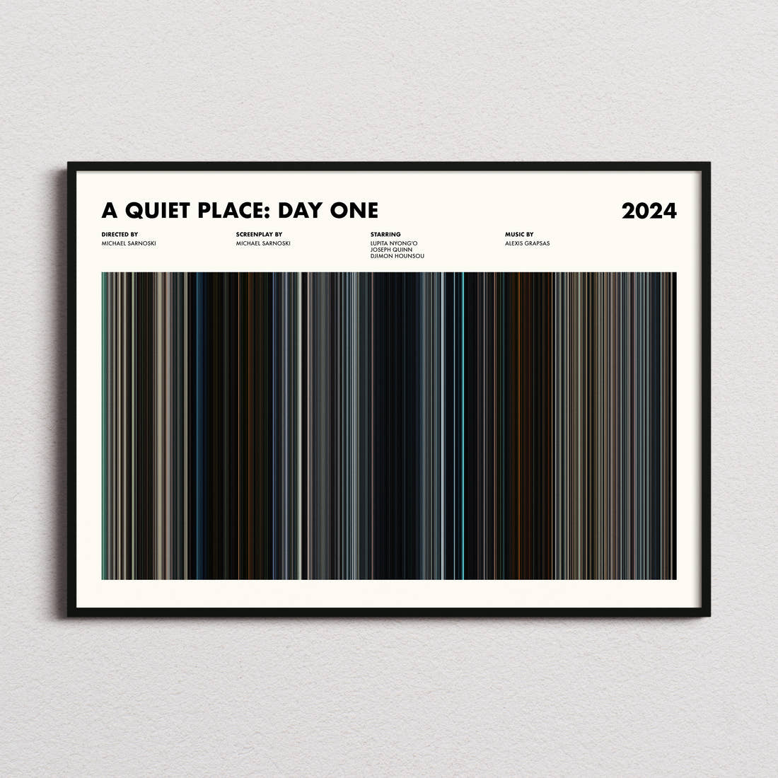 A Quiet Place: Day One Movie Barcode Poster