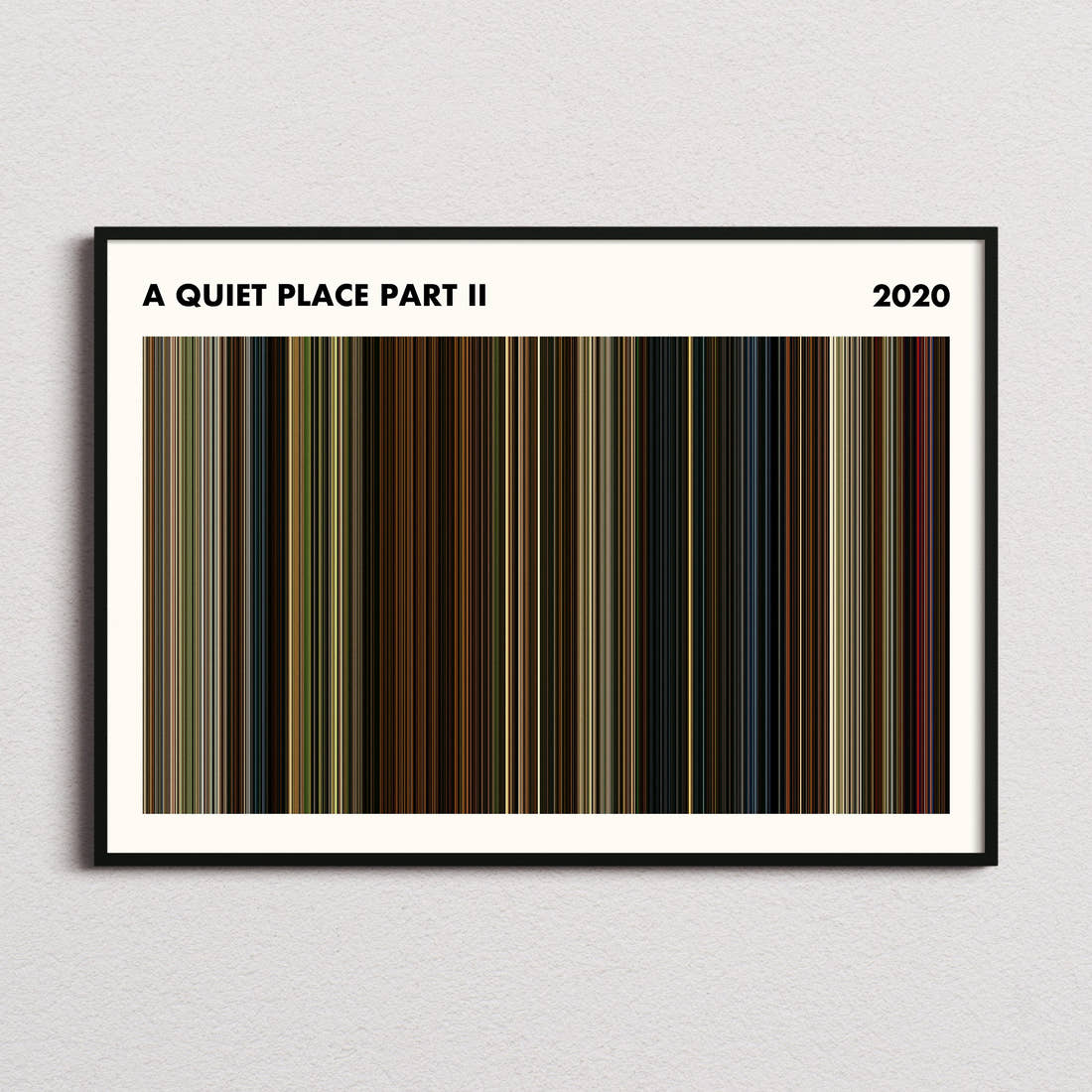 A Quiet Place Part II Movie Barcode Poster - Simplified
