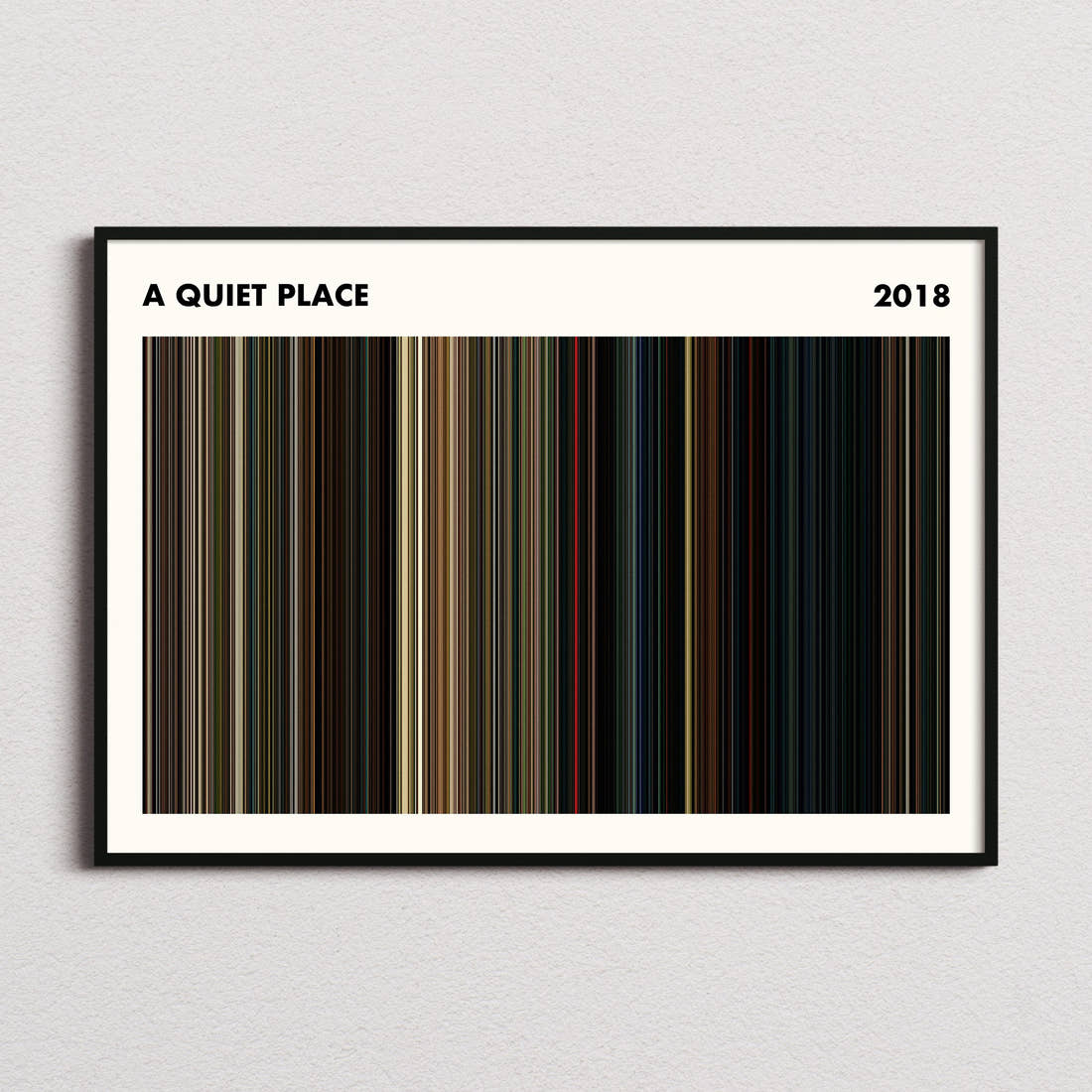 A Quiet Place Movie Barcode Poster - Simplified