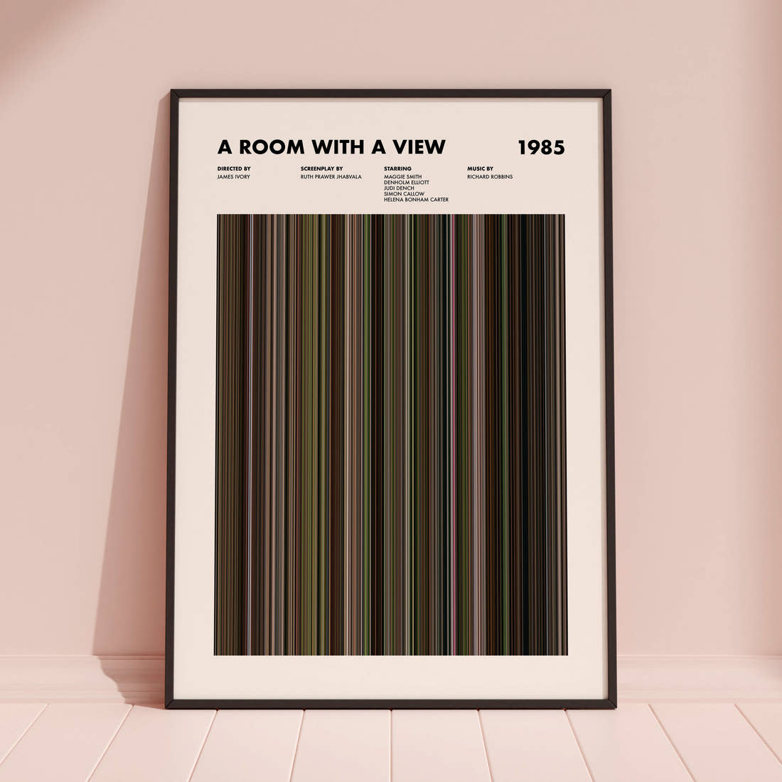 A Room with a View Movie Barcode Poster