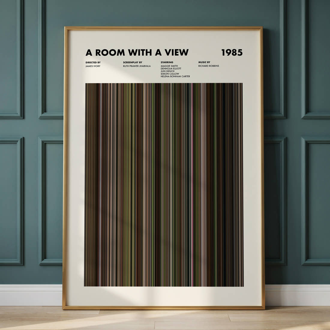A Room with a View Movie Barcode Poster