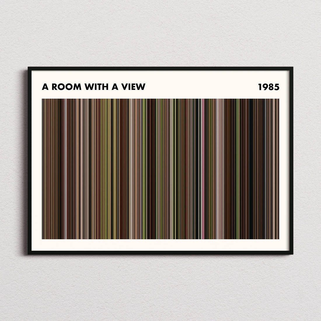 A Room with a View Movie Barcode Poster - Simplified