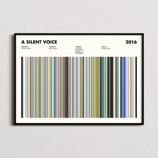 A Silent Voice Movie Barcode Poster