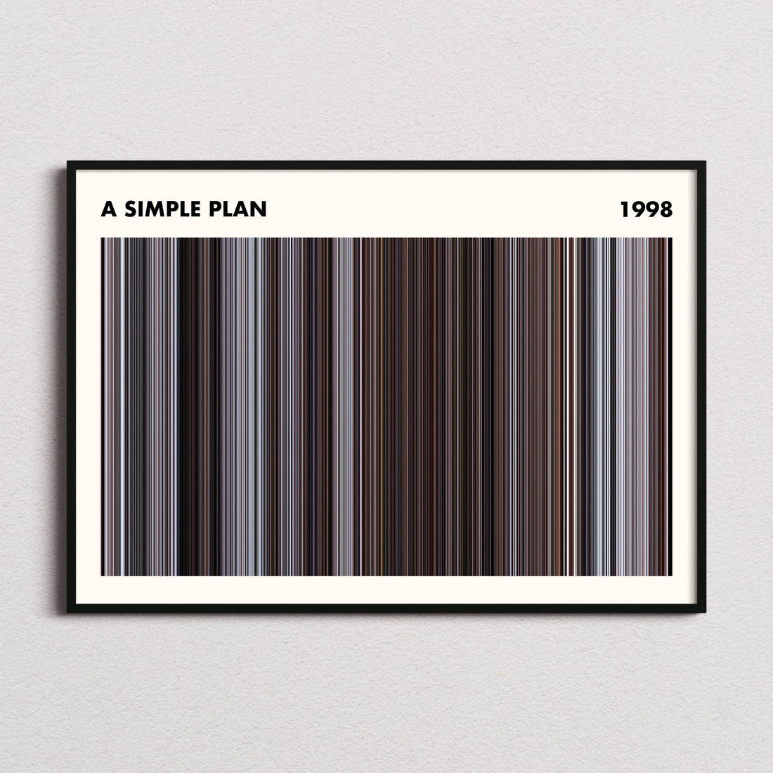 A Simple Plan Movie Barcode Poster - Simplified