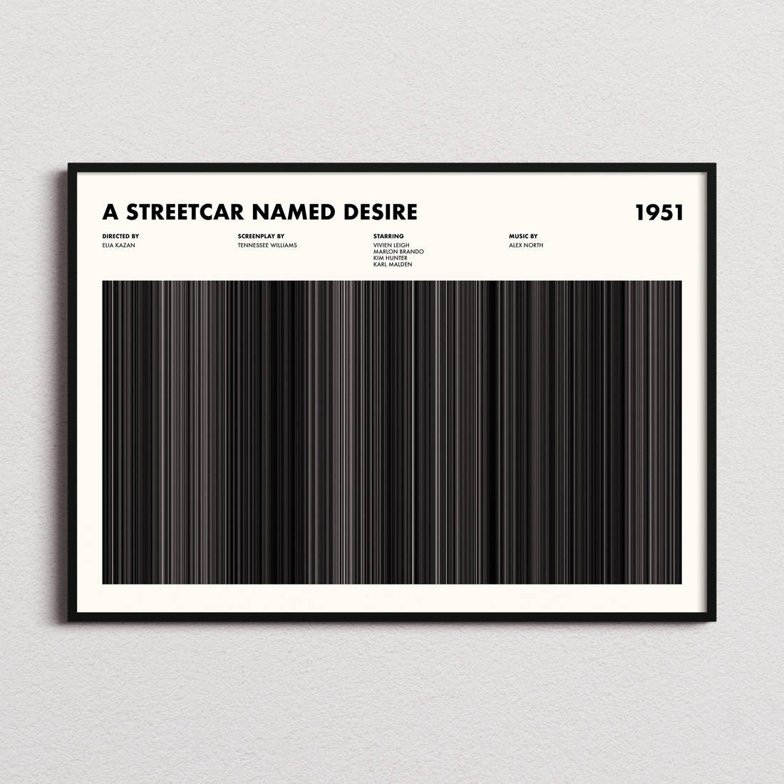 A Streetcar Named Desire Movie Barcode Poster