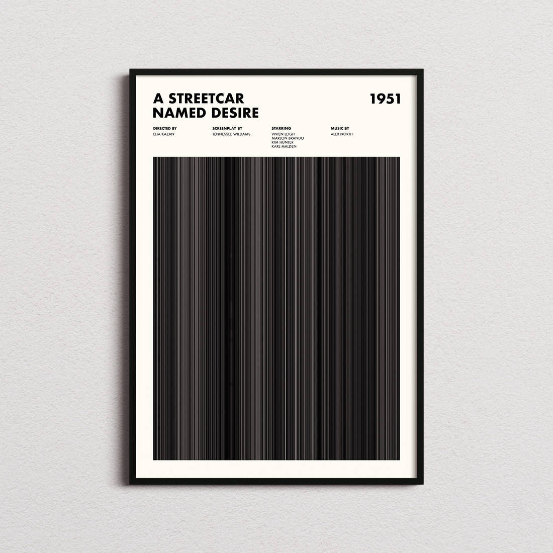 A Streetcar Named Desire Movie Barcode Poster