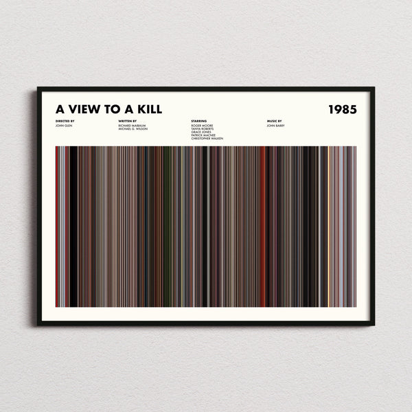 A View to a Kill Movie Barcode Poster