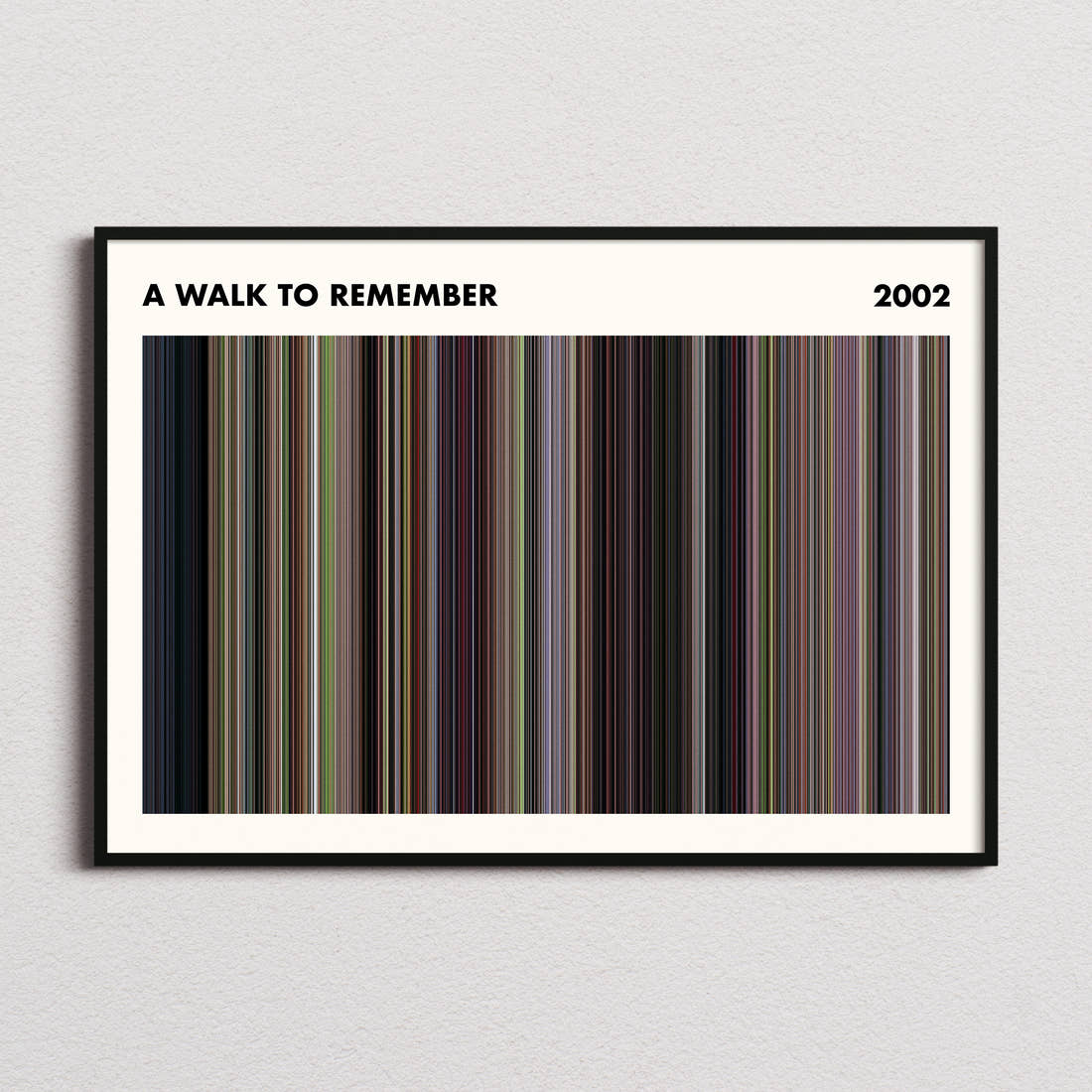 A Walk to Remember Movie Barcode Poster - Simplified