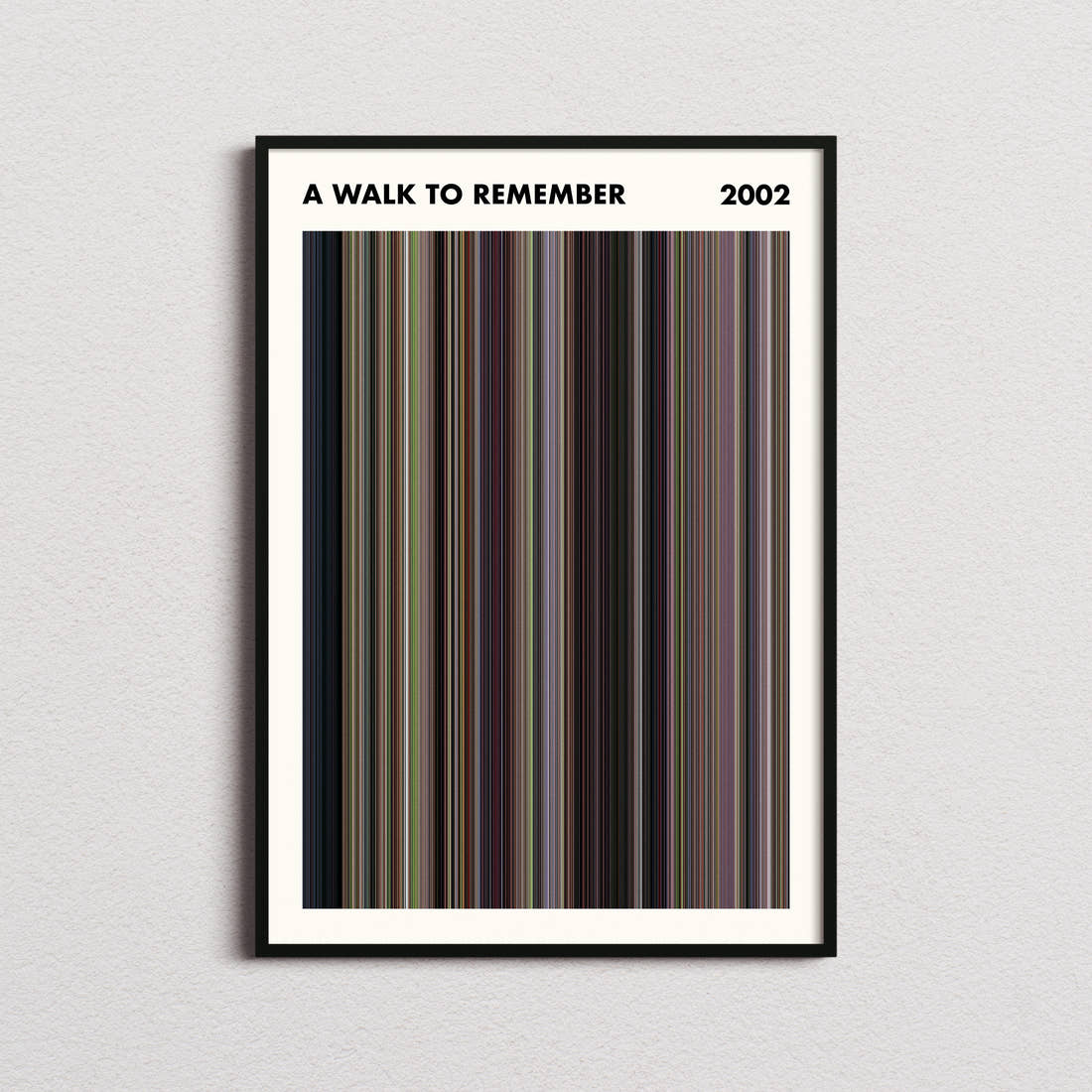 A Walk to Remember Movie Barcode Poster - Simplified