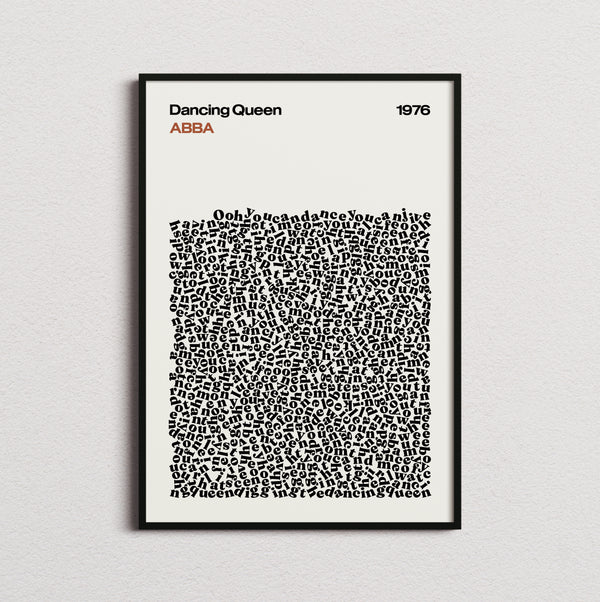 ABBA Dancing Queen Lyric Print
